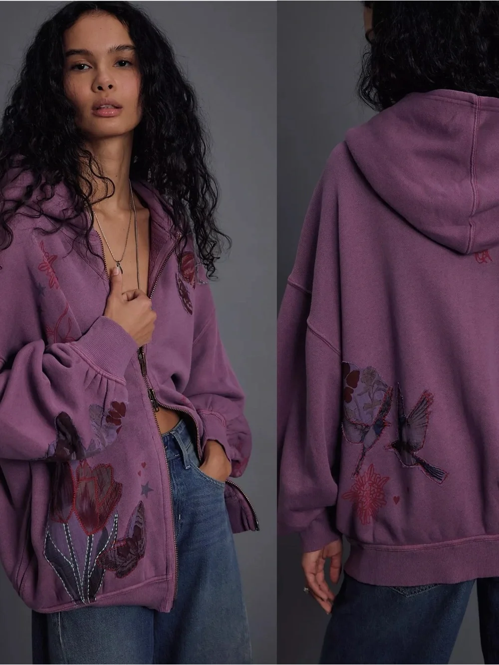 NWT- Free People Grandma's Garden Hoodie - Picture 1 of 3